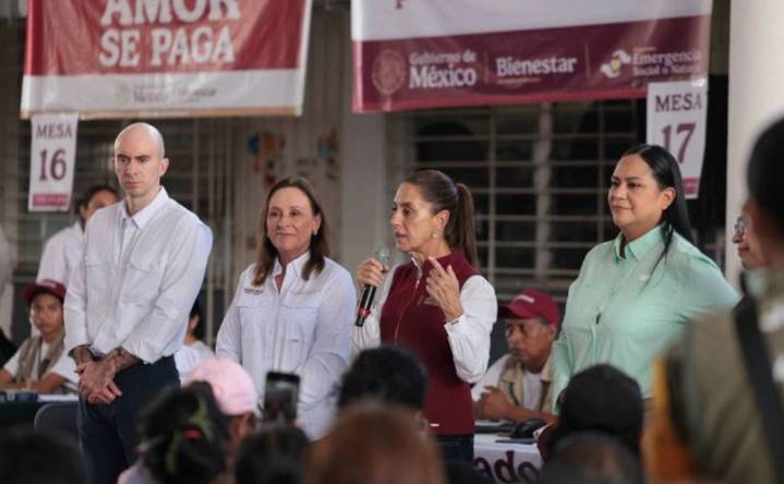 Claudia Sheinbaum promete apoyo total a familias afectadas por lluvias en Veracruz