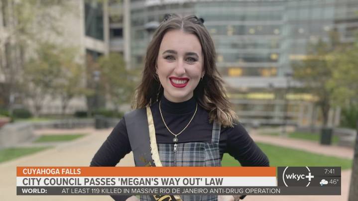 Cuyahoga Falls City Council passes 'Megan's Way Out' law