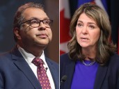 Alberta NDP, premier go toe-to-toe in first question period