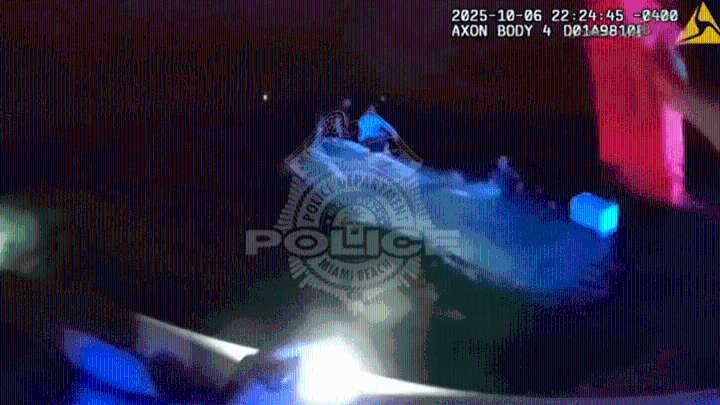 Video shows Miami Beach officers rescuing 4 from rough waters after boat capsized