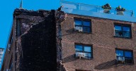 Residents of a NYC public housing tower escape unharmed after a massive chimney collapses