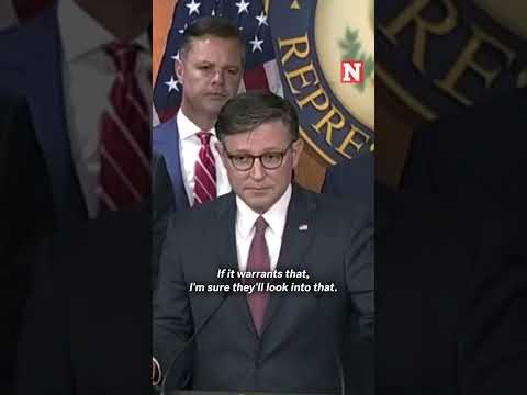 Mike Johnson Addresses Cory Mills Harassment Allegations