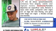 Buscan a un joven de 27 años desaparecido en la Capital