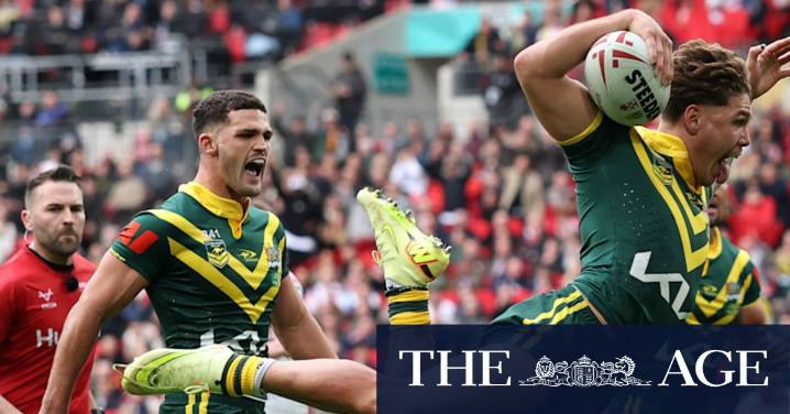 Reece Walsh lights up London to lead Kangaroos to victory