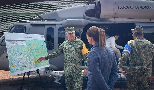 Sheinbaum visita a damnificados por las lluvias en Puebla, Veracruz e Hidalgo