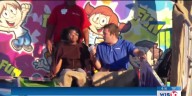 Sliding around at the fair