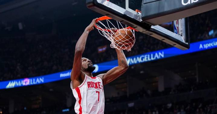 Kevin Durant scores 31 as Rockets thump struggling Raptors 139