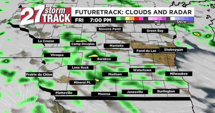 Partly sunny with a few shower chances later