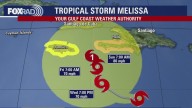 Tropical Storm Melissa forms in Caribbean Sea, 13th storm of the season