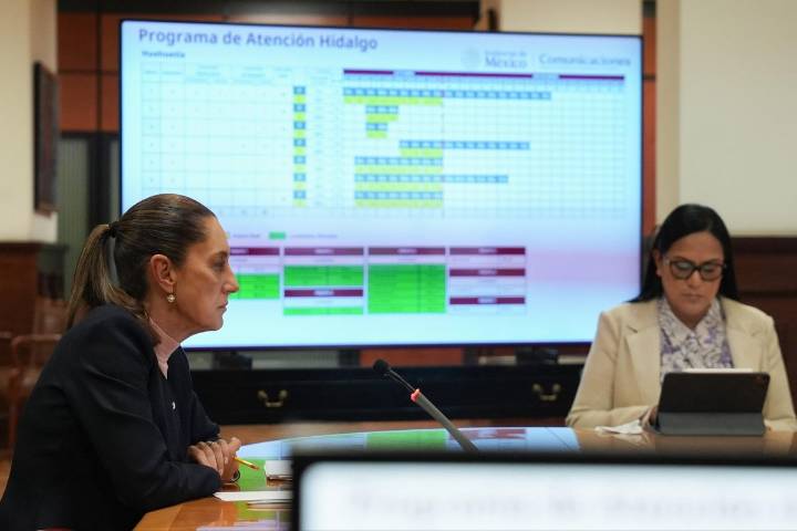 Supervisa Sheinbaum avances en apoyo a comunidades afectadas por lluvias en Hidalgo