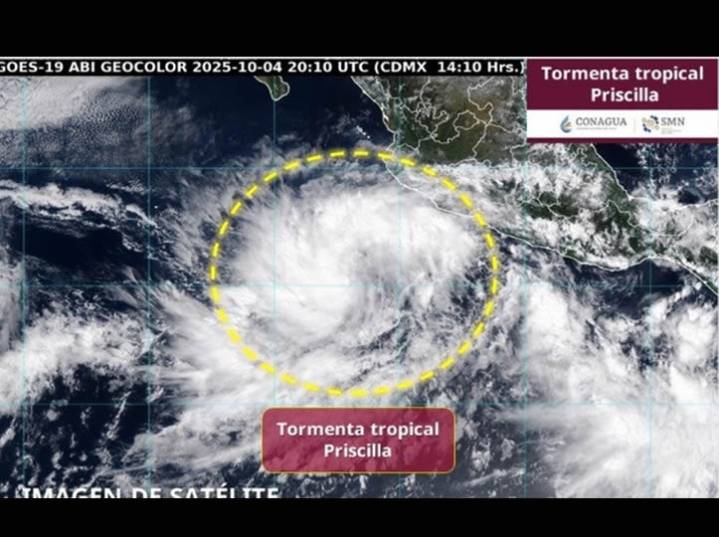 Priscilla ya es tormenta tropical y se prevé que evolucione a huracán
