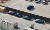 Multiple Tesla Cybercab units spotted at Giga Texas crash test facility