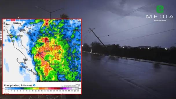 Lluvias intensas en Sonora este fin de semana por Raymond