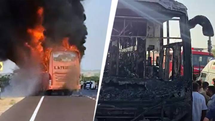Over 10 injured as bus travelling from Jaisalmer to Jodhpur catches fire