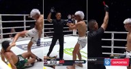Peleador recibió tarjeta roja en ONE Championship tras patada ilegal: rival estaba apoyado en el suelo