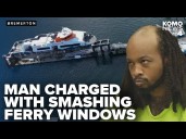 Man charged with smashing out ferry windows with fire extinguishers