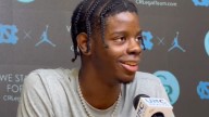 Video of Caleb Wilson interview as UNC basketball freshman