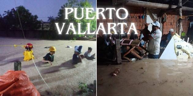Lluvias inundan Puerto Vallarta; se reportan más de 300 viviendas afectadas