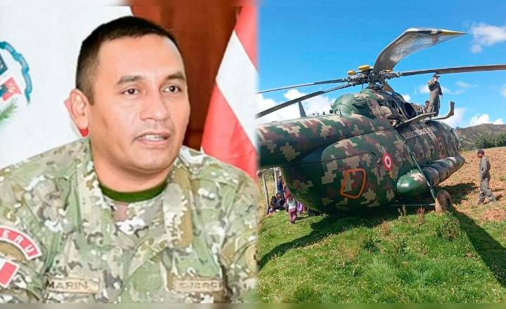 Fallece General del Ejército, Marco Marín Saldaña, en accidente de helicóptero en Pataz