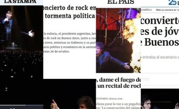 Medios del mundo se burlan del show de Milei: "Eructó bastante"