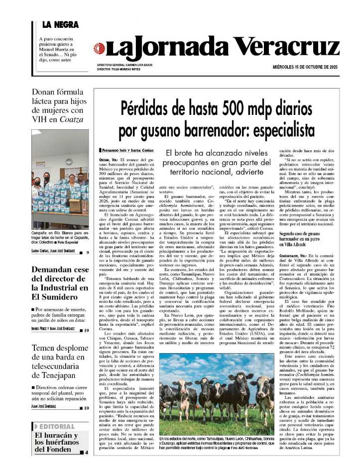 Contraportada del 15 de octubre de 2025