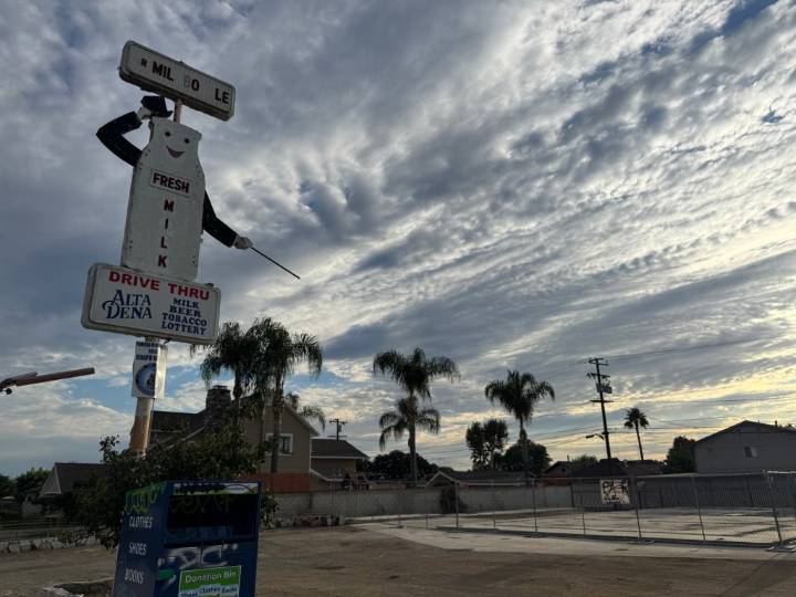 Mr. Milk Bottle is gone, but iconic sign in Pomona will stay