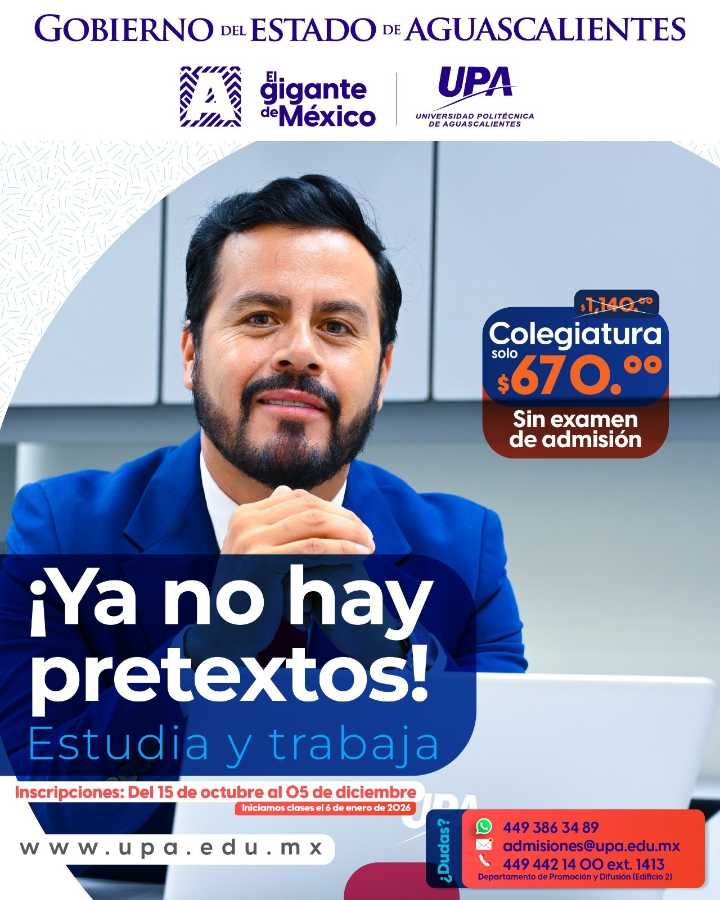 Abre la UPA inscripciones para personas que trabajan y quieren estudiar
