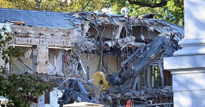 Trump Starts Tearing Down Part Of White House To Make Way For New Ballroom