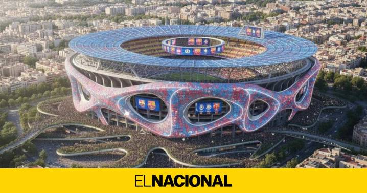 Así imagina la inteligencia artificial el futuro del Spotify Camp Nou dentro de 40 años