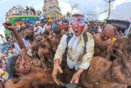 El curioso festival en el que los asistentes se lanzan excremento de vaca