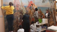 Tiraron pintura a un cuadro de Colón en el Museo Naval de Madrid y fueron detenidas