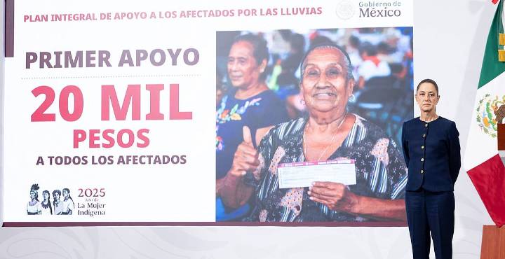 Sheinbaum anuncia apoyos por lluvias en cinco estados; invertirán 10 mil mdd