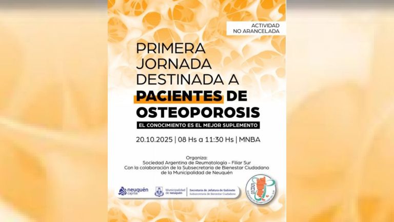 Primera jornada gratuita destinada a pacientes y profesionales sobre osteoporosis