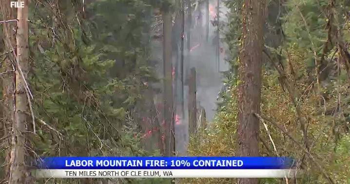 Labor Mountain Fire remains active; Lower Sugarloaf fire sees progress