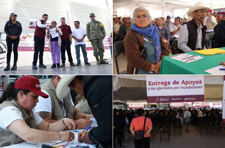 Julio Menchaca acompaña entrega de apoyos directos a familias damnificadas