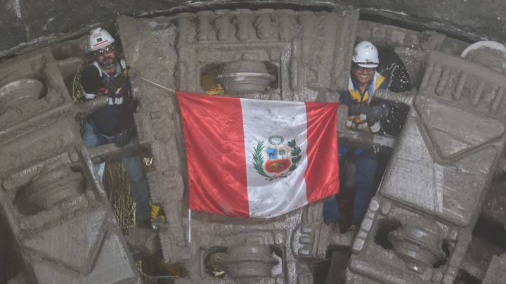 La tuneladora “Delia” llega a la estación Elio de la Línea 2 del Metro de Lima
