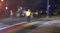 Houstonians protest removal of rainbow rainbow crosswalk in Montrose
