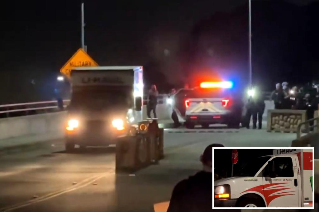 Video shows security open fire at U-Haul truck speeding towards Coast Guard base during anti
