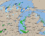 First snowfall accumulations map of the season and part of Michigan is in it
