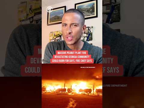 Massive peanut plant fire devastating Georgia community could burn for days, fire chief says #shorts