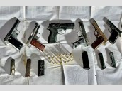 Two operatives of Bambiha gang held with six pistols from Barnala [ FULL VIEW ]