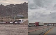 Video: Se dobla tráiler en la I-10 East y para el tráfico