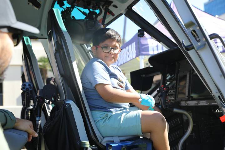 Cops cheer up patients at Loma Linda University Children’s Hospital