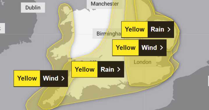 Storm Benjamin to bring 65mph winds as 4 Met Office warnings issued across UK