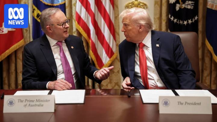 Trump praises Australia and takes swipe at Rudd during White House meeting with Albanese