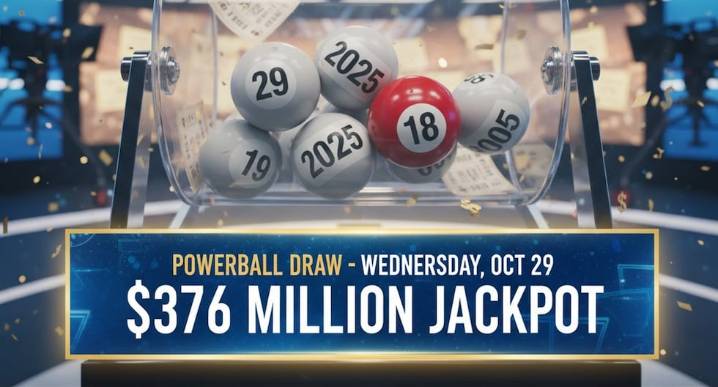 Números ganadores del Powerball del miércoles 29 de octubre 2025: resultados de la lotería y ver si salió el premio mayor de 376 millones de dólares
