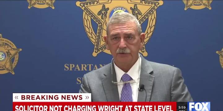 Former sheriff Chuck Wright to not face state level charges, solicitor says