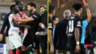 Fight breaks out in chaotic closing stages of Man City clash as Monaco coach sent off