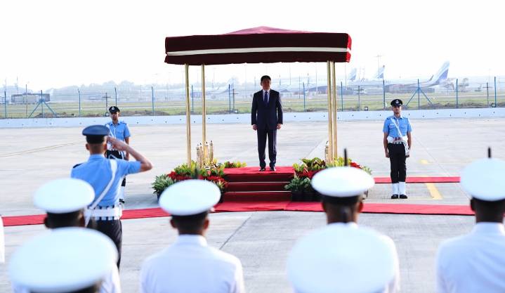 Mongolian President Khurelsukh Ukhnaa Arrives In India For State Visit