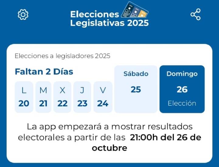 Elecciones Legislativas 2025: ya puede descargarse la aplicación para seguir los resultados oficiales